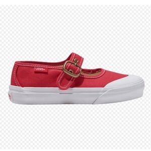Vans Toddler Mary Jane Canvas Tomato Red Shoes Size 7.0 Toddler